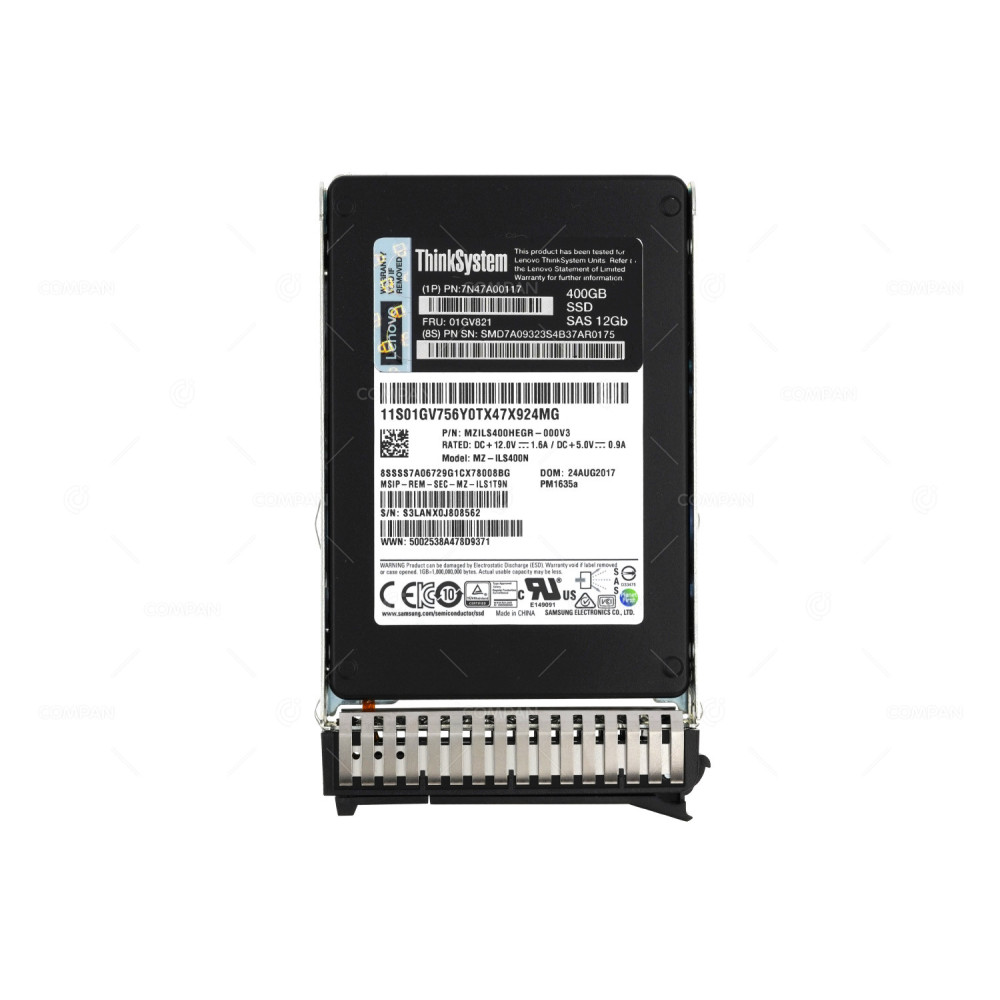 01GV821 LENOVO SSD 400GB SAS 12G 2.5" SFF FOR LENOVO THINKSYSTEM M5